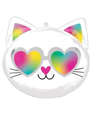 Cool Kitty Shaped Balloon - 17&quot; x 17&quot; Foil