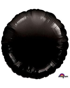 Black Round Balloon - 18&quot; Foil