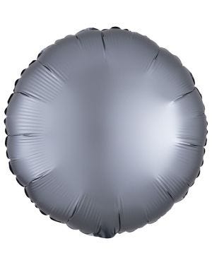 Satin Lux Graphite Circle Balloon - 18&quot; Foil