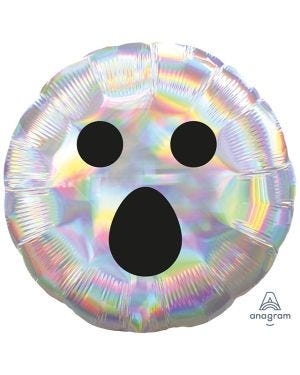 Iridescent Ghost Face Balloon - 18&quot; Foil