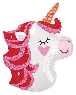 Pretty in Pink Unicorn Balloon - Foil