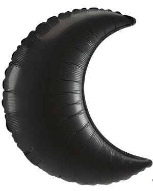 Onyx Satin Lux Crescent Balloon - 26&quot; Foil
