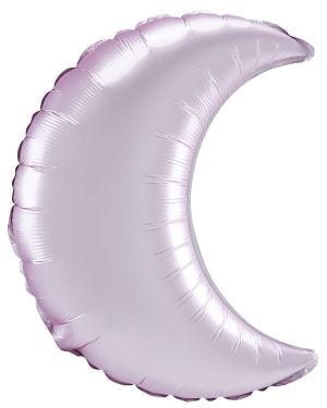 Pastel Pink Satin Luxe Crescent Balloon - 26&quot; Foil