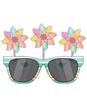 Summer Pinwheel Novelty Glasses