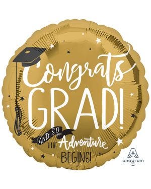 Congrats Grad Jumbo Balloon - 28&quot; Foil