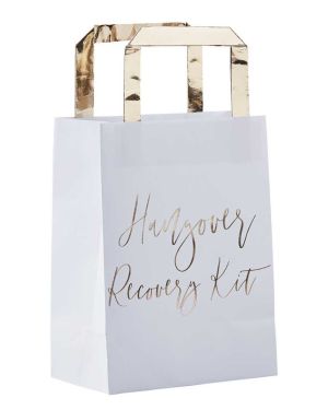 Gold Wedding Hangover Recovery Kit Bags