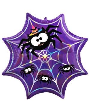 Iridescent Spider Web SuperShape Balloon - 22&quot; Foil