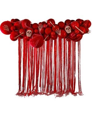 Blood &amp; Bones Balloon Backdrop with Streamers