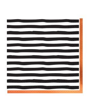 Striped Halloween Paper Napkins - 33cm (16pk)