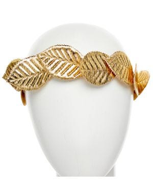 Gold fabric Leaf Headband
