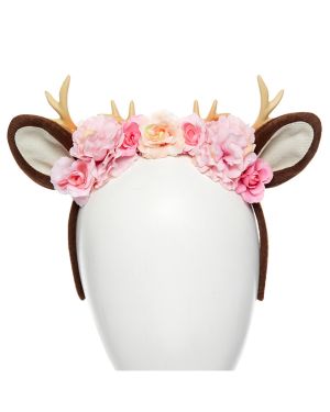 Deer Doe Floral Headband