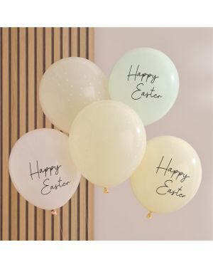 Hey Bunny Easter Balloons - 12&quot; Latex (5pk)