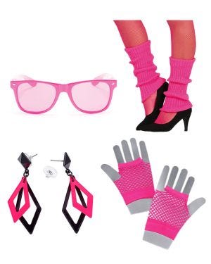 Pink 80&#039;s Accessory Kit