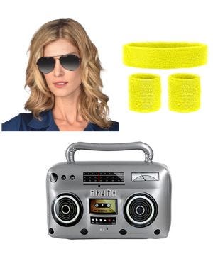 Yellow 80&#039;s Inflatable Accessory Kit