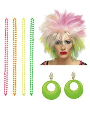 80&#039;s Neon Rock Star Accessory Kit