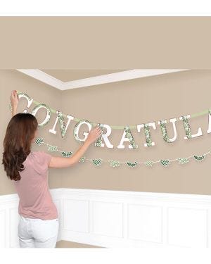 Love &amp; Leaves Jumbo Letter Banner - 3.5m