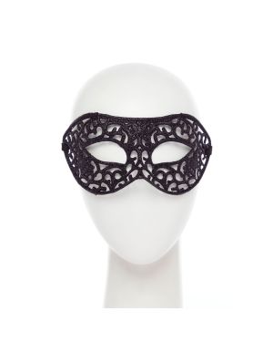 Black Glitter Lace Mask