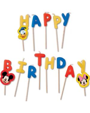 Disney Mickey Mouse &#039;Happy Birthday&#039; Pick Candles (13pk)