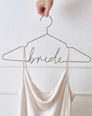 Gold Metal Bride Hanger - 44.5cm x 24cm
