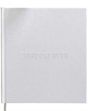 White &#039;Best Day Ever&#039; Wedding Photo Album - 21.5cm x 21.5cm