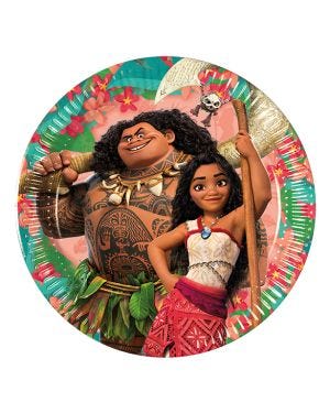 Disney Moana Party Paper Plates - 20cm (8pk)