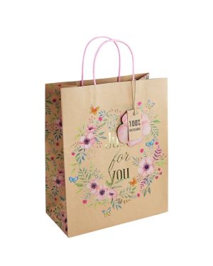 Mother&#039;s Day Floral Just for You Large Gift Bag