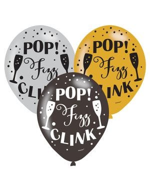 Pop Fizz Clink Balloons - 11 Latex (6pk)