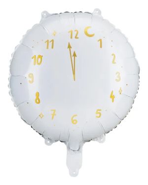 White Clock Balloon - 18&quot; Foil