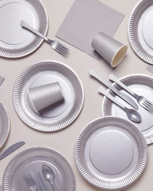 Silver Party Tableware