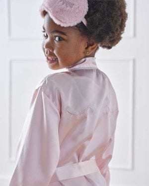 Pamper Party Pink Satin Embroidered Dressing Gown - 7-9 Years