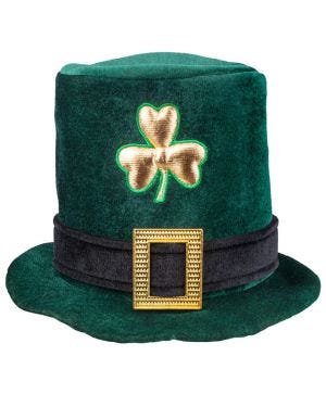 St Patrick&#039;s Day Shamrock Fabric Top Hat