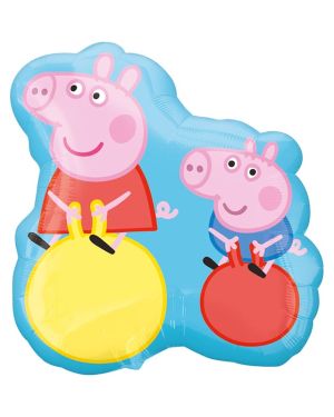 Peppa Pig &amp; George Supershape Balloon - 21&quot; x 22&quot; Foil