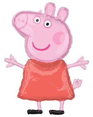 Peppa Pig Red Dress Supershape Balloon - 25&quot; x 32&quot; Foil