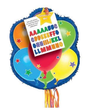 Balloon Design Personalisable Pull PiÃ±ata