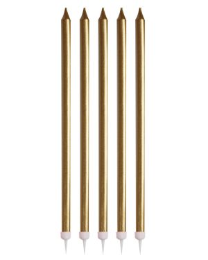 Pick &amp; Mix Gold Tall Candles - 14cm