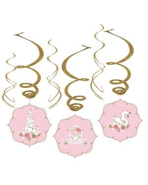 Princess for a Day Hanging Swirl Decorations (6pk)