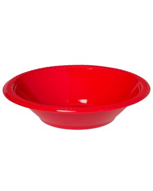 Red Plastic Bowls - 355ml (20pk)