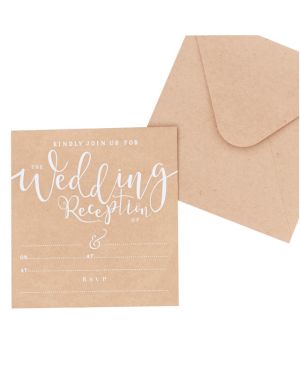 Rustic Country Wedding Reception Invitations