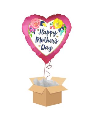 Pink Watercolour Mother&#039;s Day Balloon - Delivered Inflated