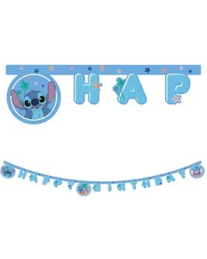 Disney Stitch Party Happy Birthday Paper Letter Banner - 2m