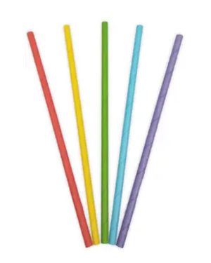 Multicoloured Paper Drinking Straws (50pk)