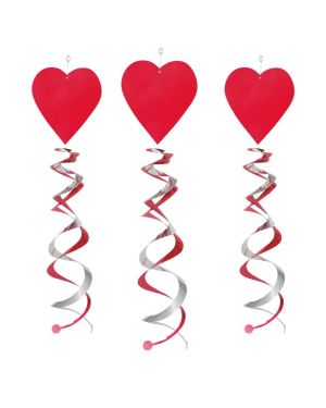 Red Heart Double Hanging Swirls - 66cm (3pk)