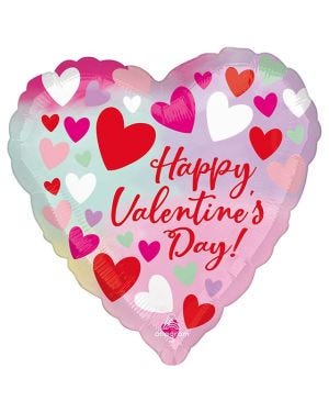 Pastel Happy Valentines Day Balloon - 18&quot; Foil