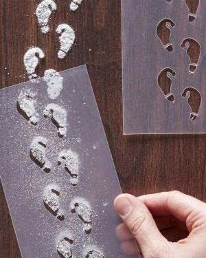 Festive Elf Foot Print Stencils