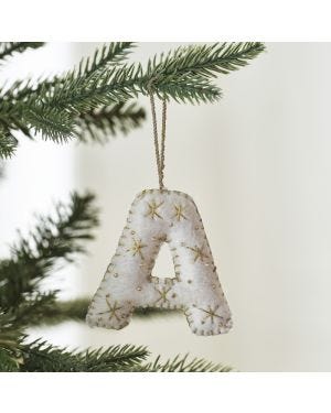 Tree Decorations - Monogram Letters - A