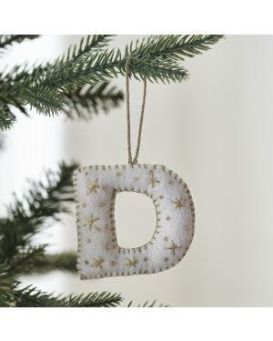 Tree Decorations - Monogram Letters - D