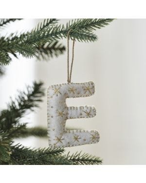 Tree Decorations - Monogram Letters - E