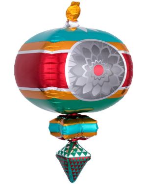 Retro Ornament Balloon - 23&quot; x 13&quot; Foil